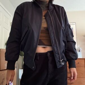 Coach Women's Classic Black Bomber Jacket XS